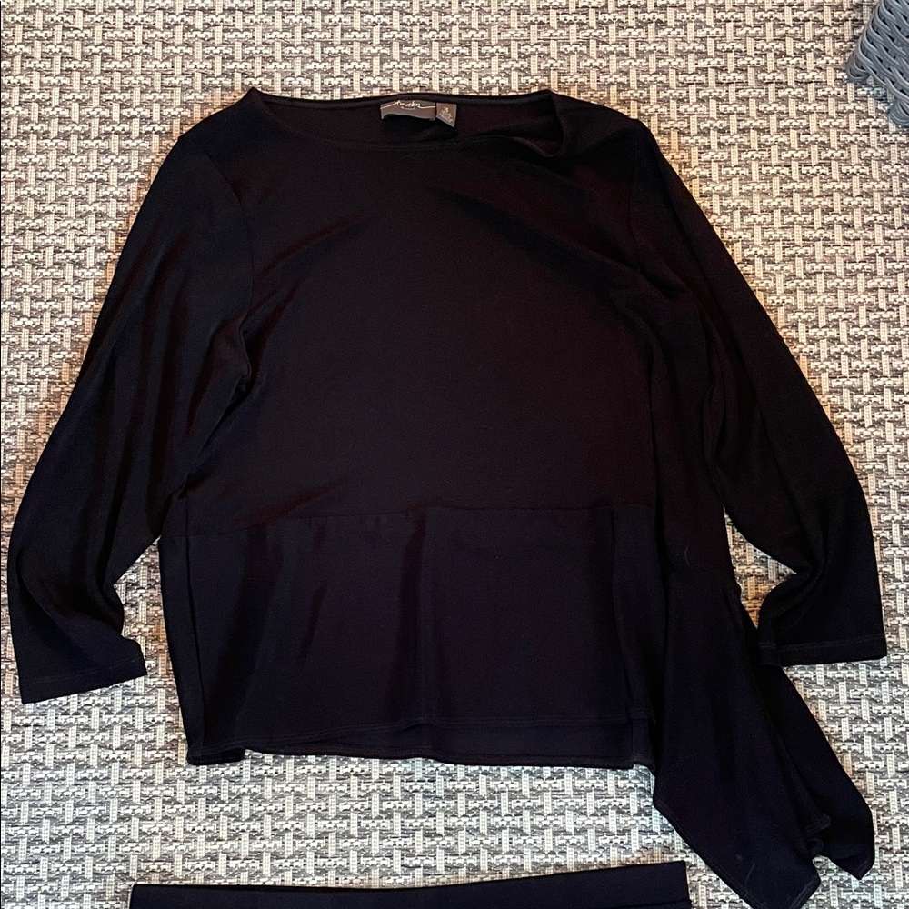 Chico's Black Asymmetrical Women's Blouse